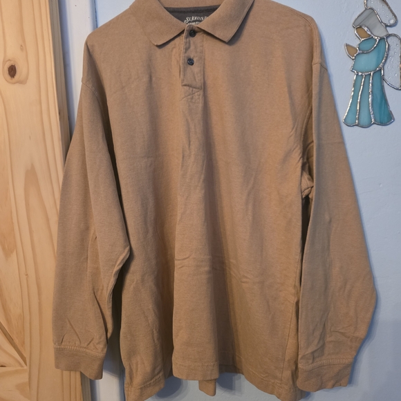 St. John's Bay Sueded Jersey Polo. Sz Lg. - Picture 3 of 7